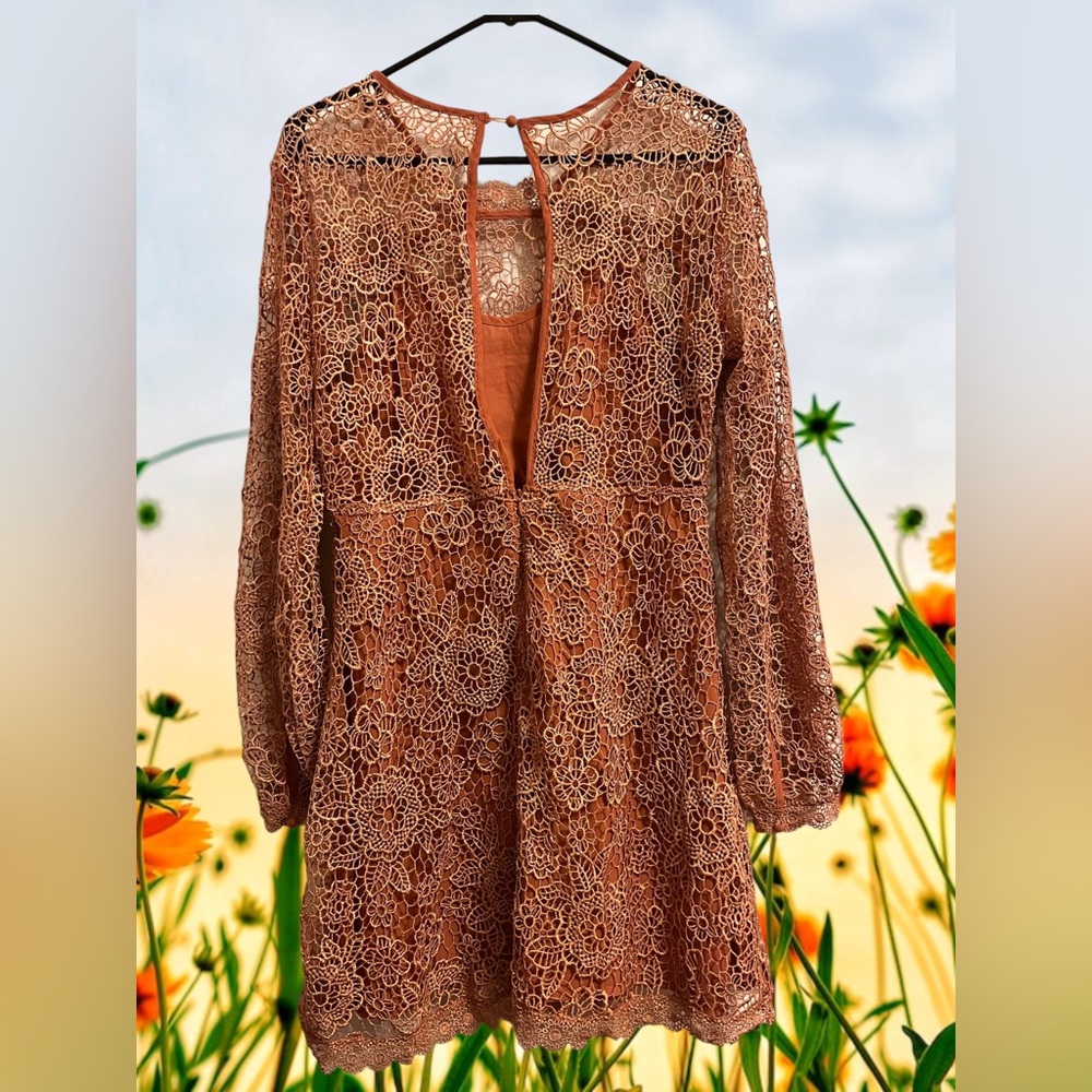 Goldie Amanda Orange Lace Dress - Picture 8 of 13